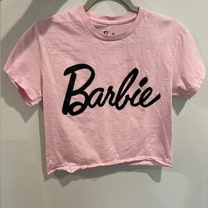 Barbie Pink Cropped T-Shirt - Size Small
